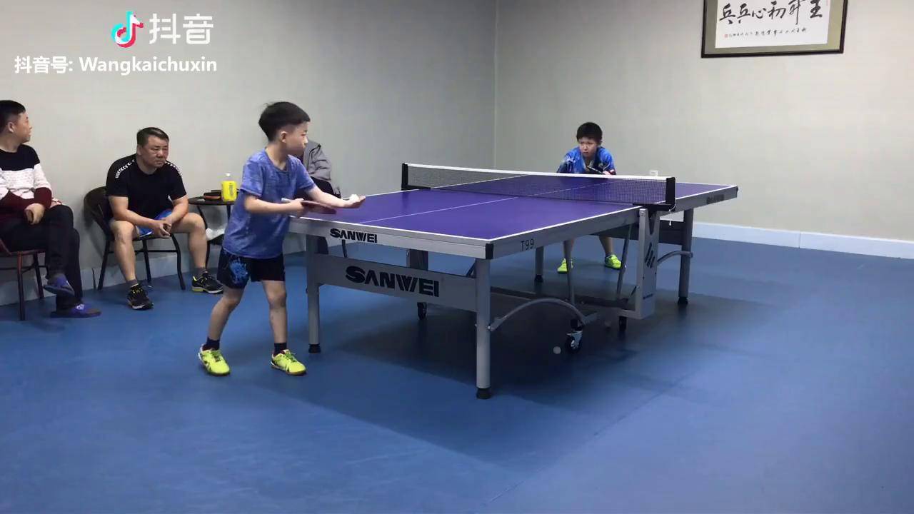 7岁组决赛开干王开乒乓球乒乓球教学
