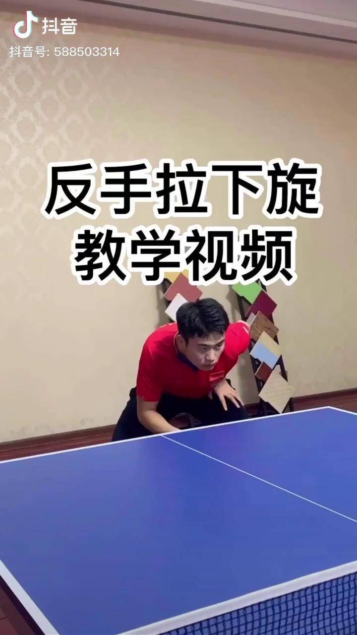 黄晨乒乓球 乒乓球教学 乒乓球 乒乓球反手拉下旋 反手抽下旋教学视频