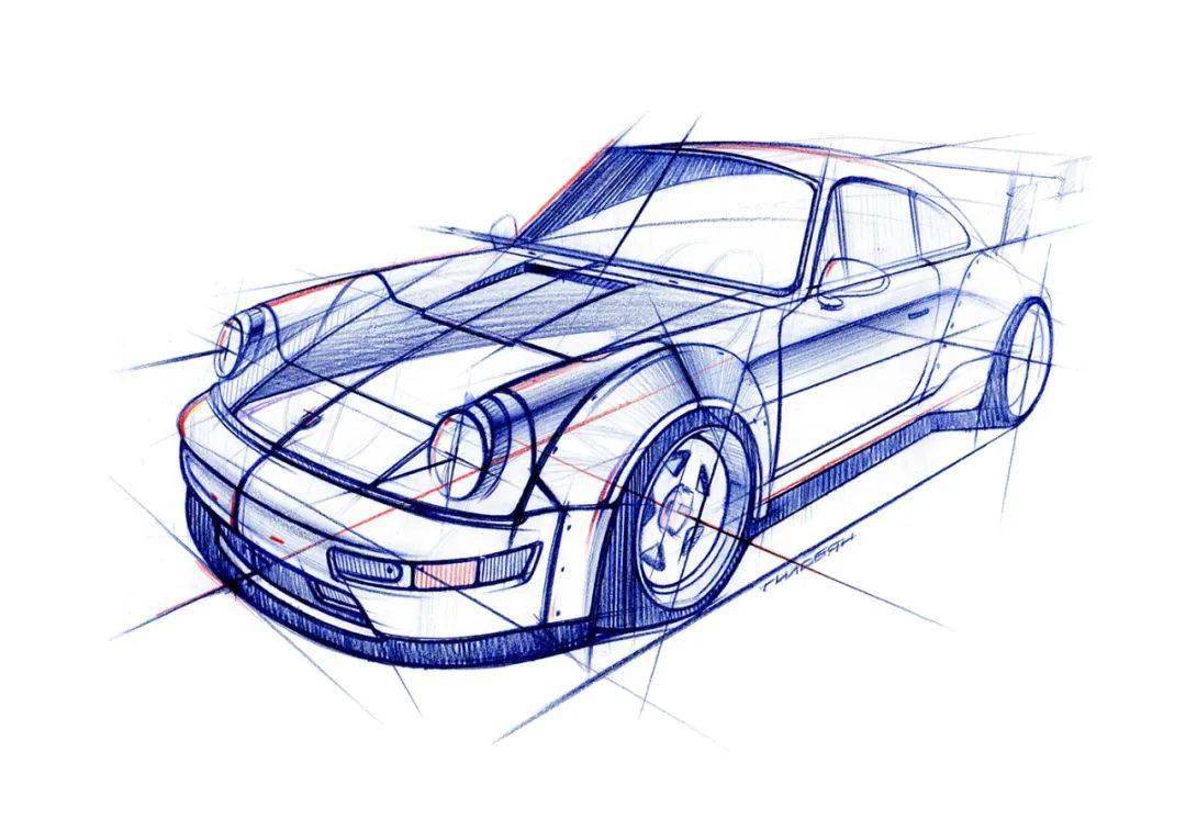 手绘天天练汽车类产品手绘草图设计分享