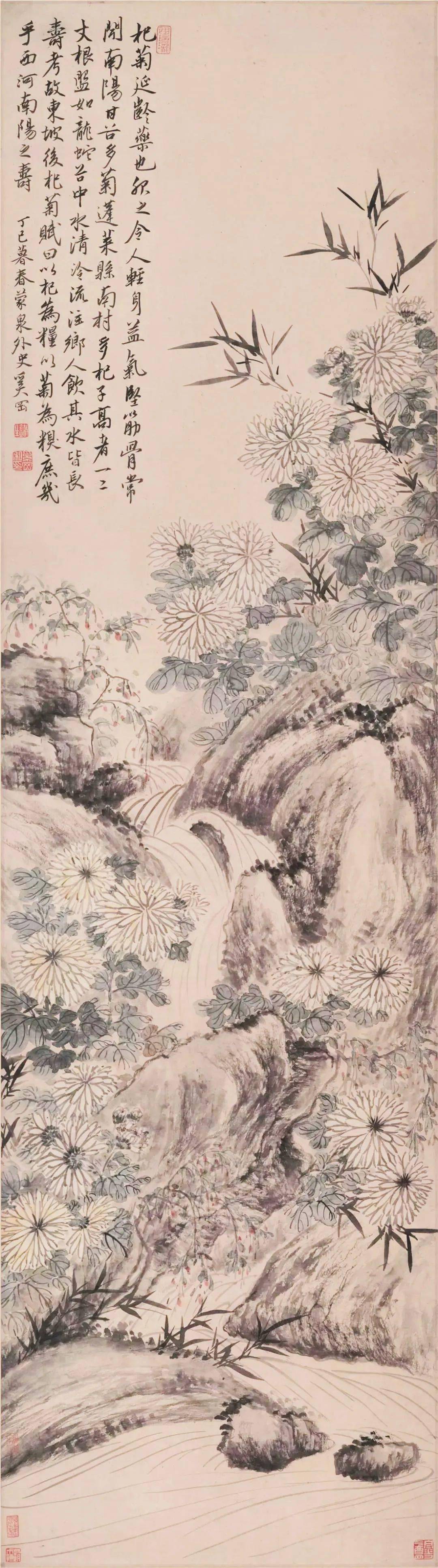 历代大师画菊:菊残犹有傲霜枝