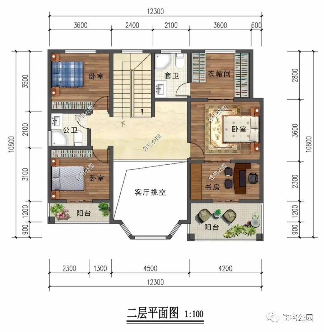 经典宜居自建1210米欧式别墅挑空客厅的设计太赞了