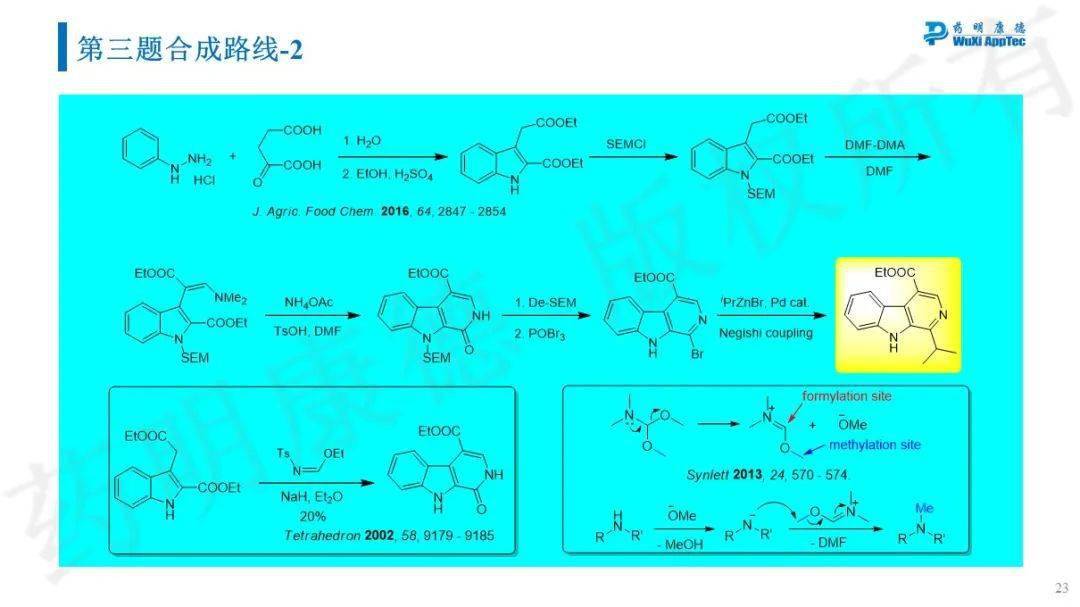 药明康德有机合成路线设计擂台赛2021年第四期试题解析 竞赛