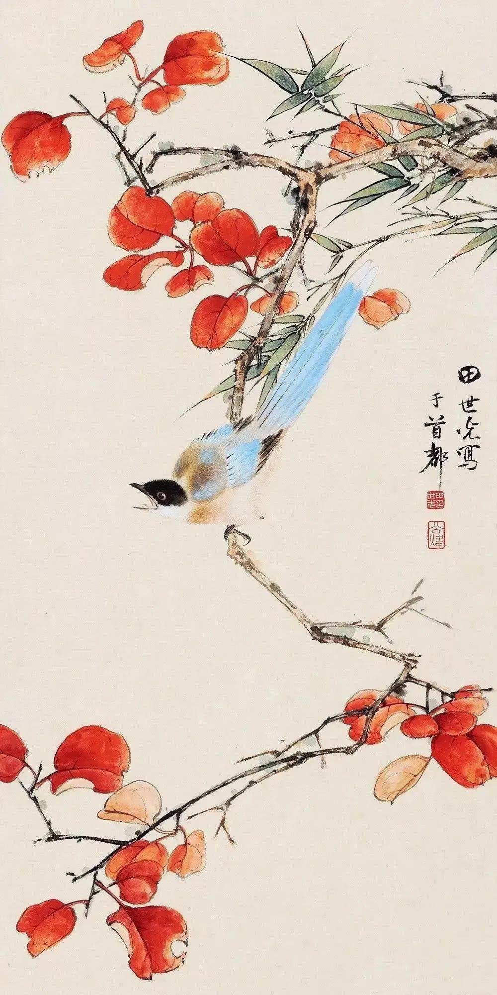 国画里的晚秋美到骨子里