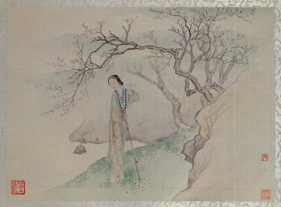 费丹旭《十二金钗图》册欣赏_人物