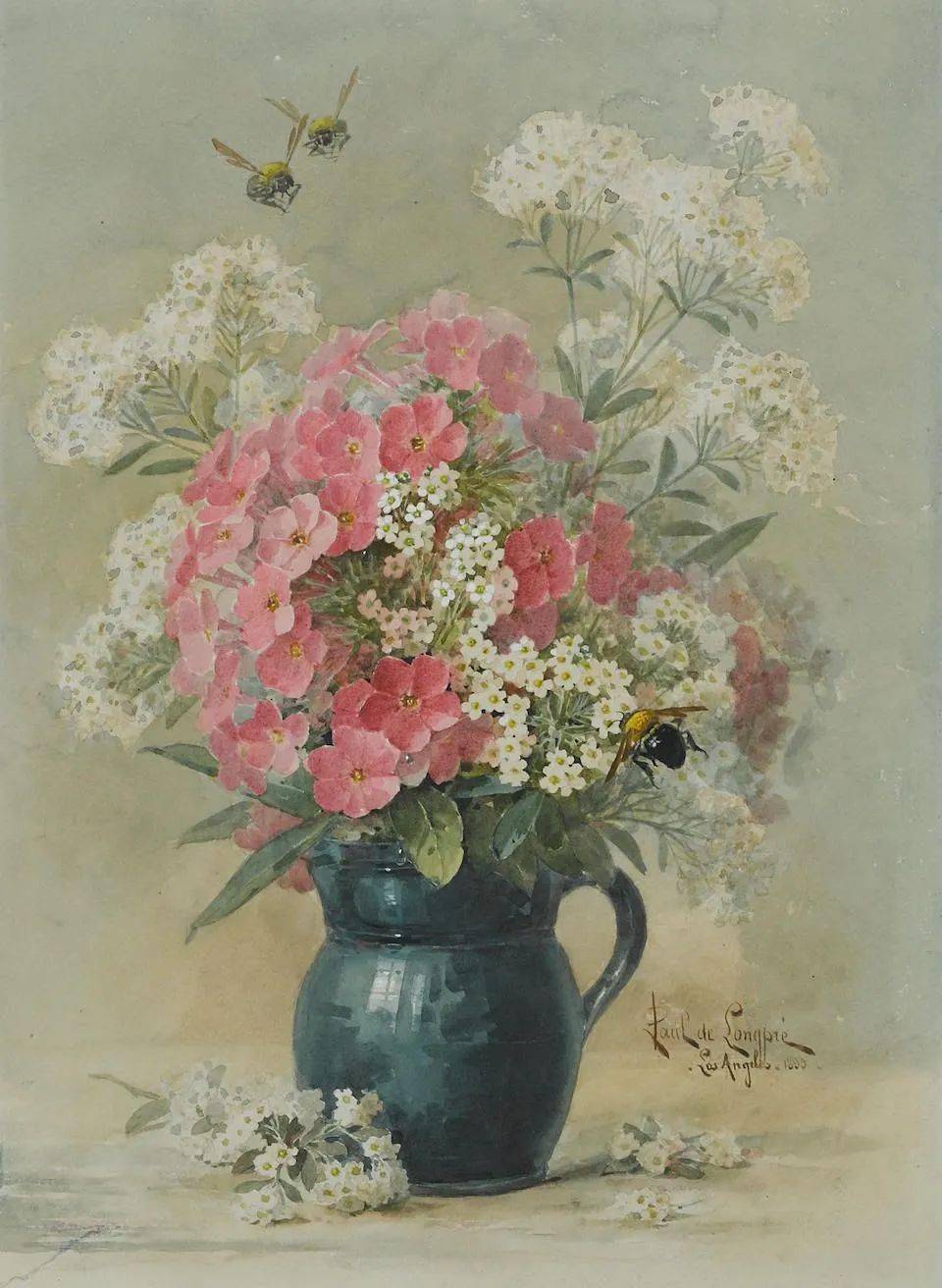pauldelongpré法国画家的精美花卉绘画