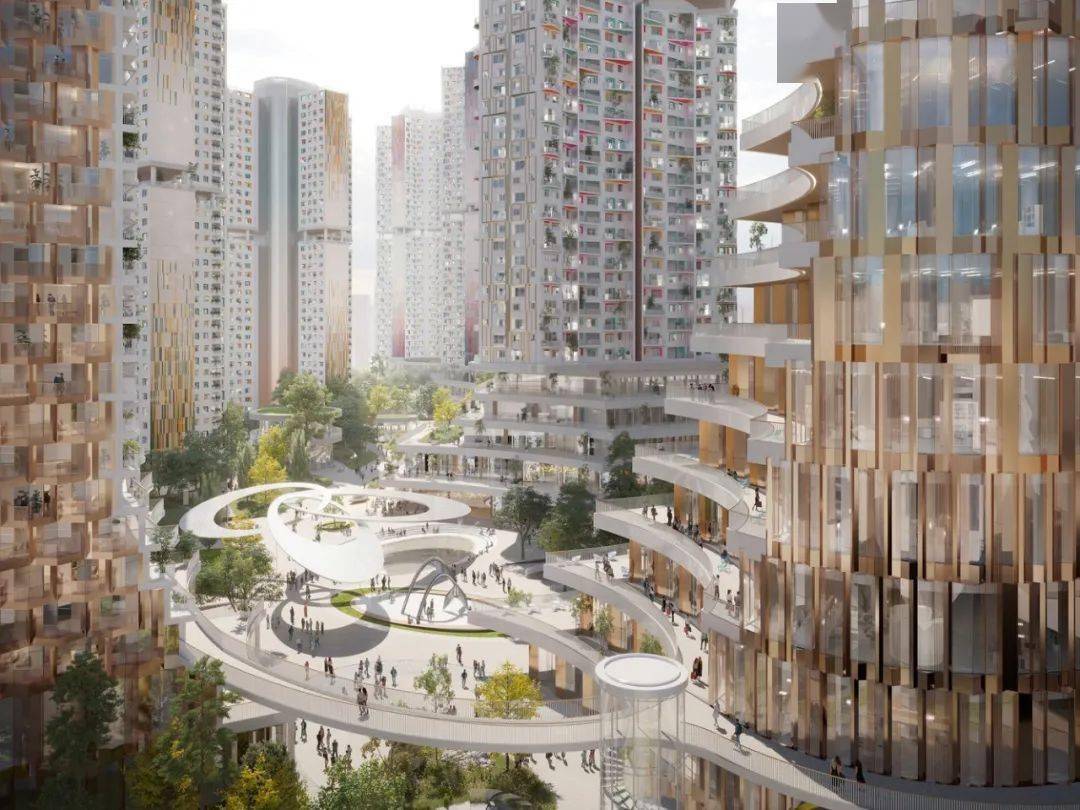 unstudio发布韩国现代集团城市综合体项目用山形打造绿色社区