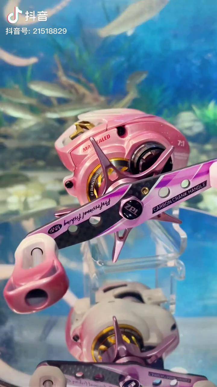 猫赞闪粉烤漆改色定制侧盖图案水滴轮水滴轮改色路亚