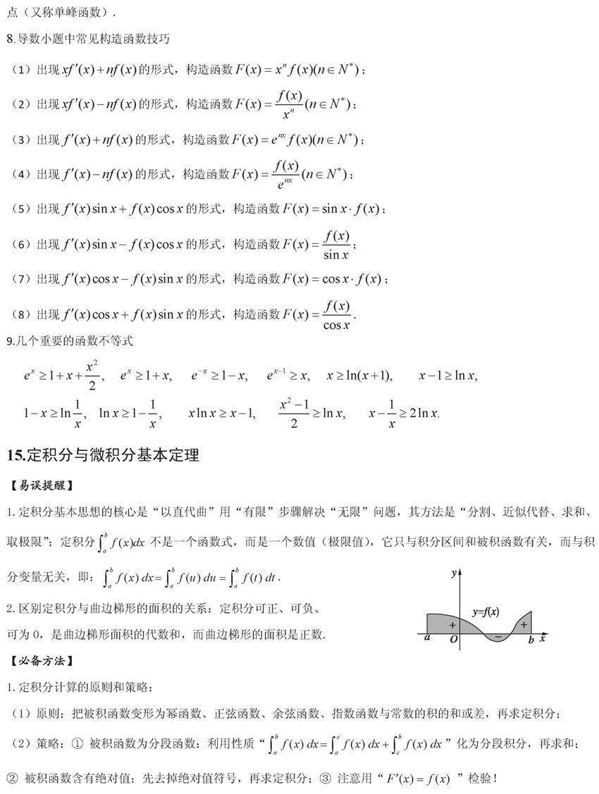 终极版|高考数学终极版知识清单，背过的学生不会低于130！