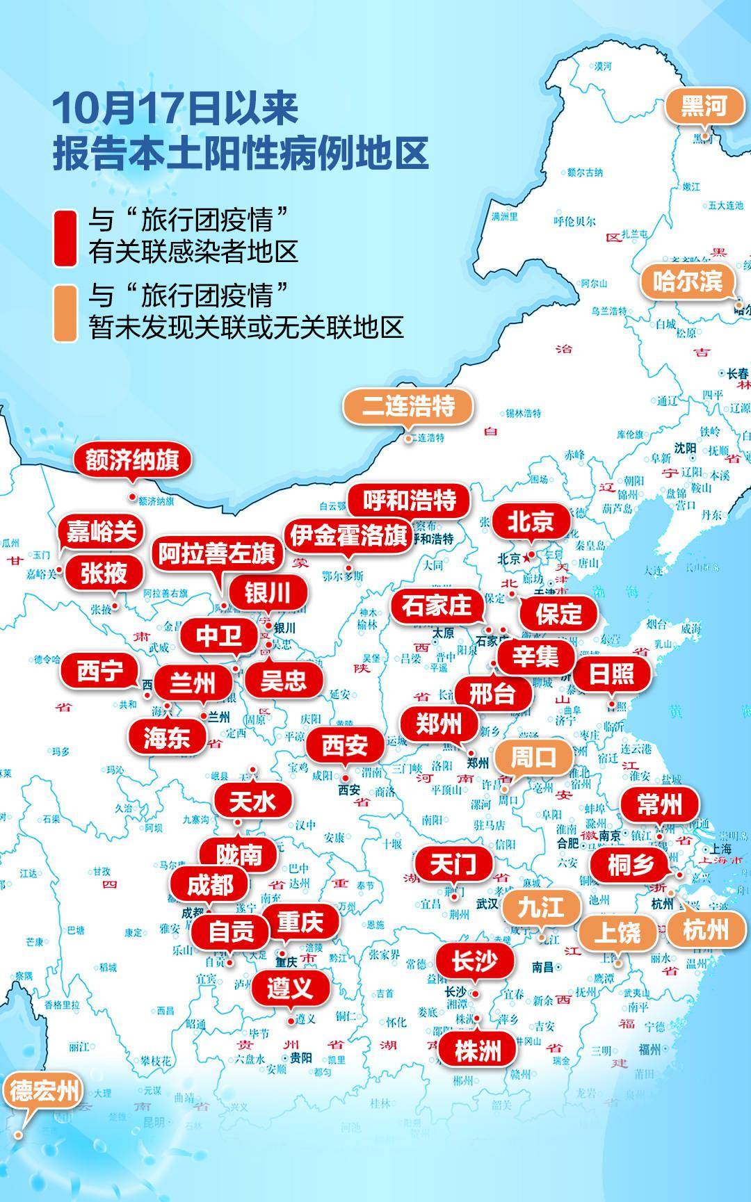 疫情|本轮疫情已波及19省份，497个轨迹相关病例关系图更新