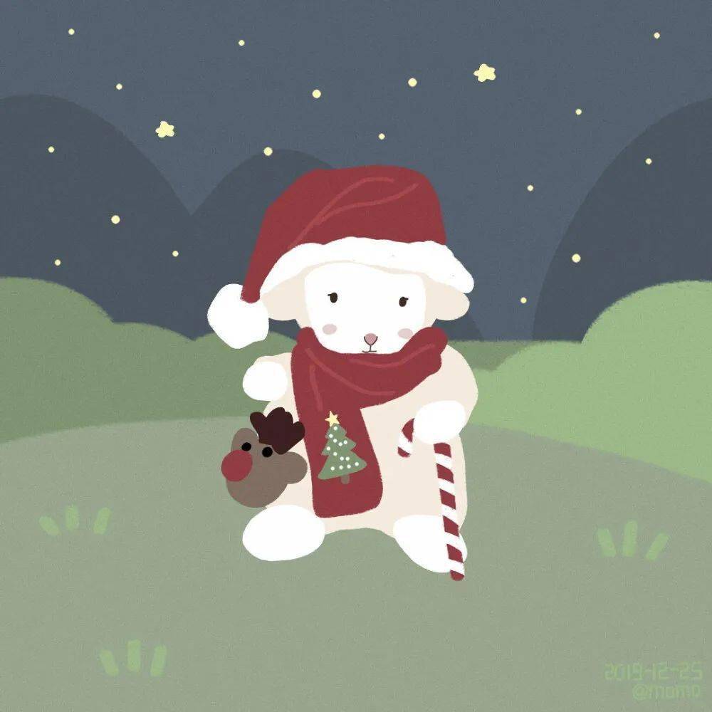 软萌手绘小羊头像