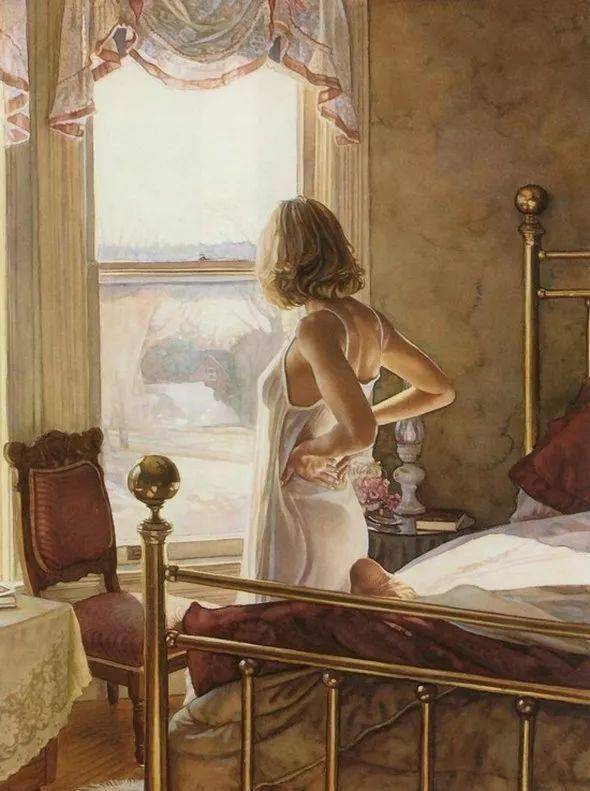 世界顶尖水彩大师史蒂夫汉克斯画笔下的女人灵动娇艳