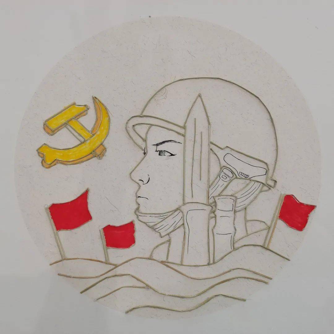 文化传承忆党史,莞草贴画庆百年_沙田镇