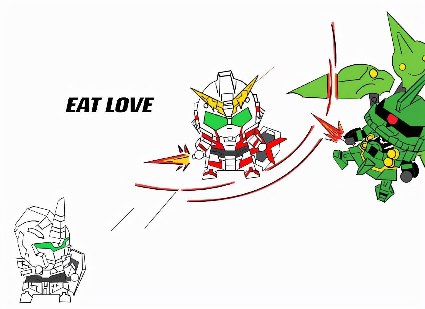 独角兽高达和刹帝利,独角兽还有毁灭模式的展示.