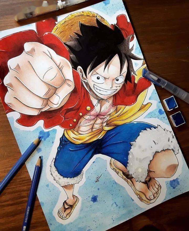 用彩铅画的动漫少女超酷的手绘动漫人物画女生步骤图