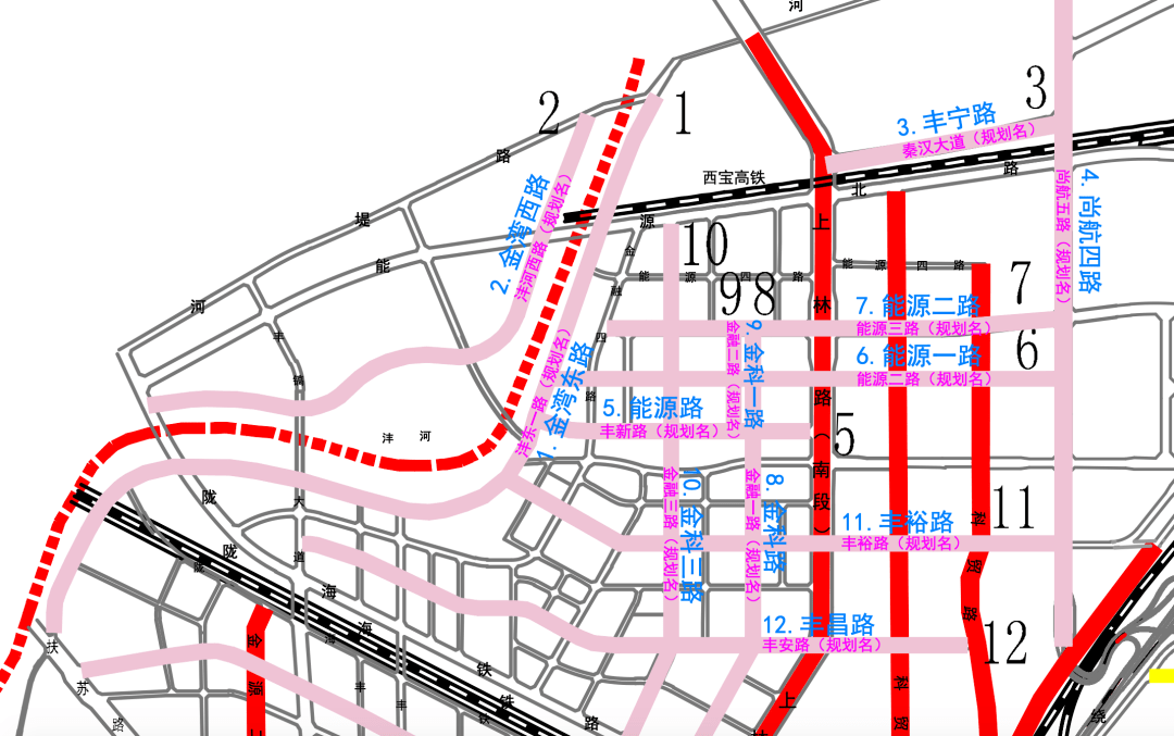 灃東新城命名一批新路名,涉及詩經裡等多個區域!_西至