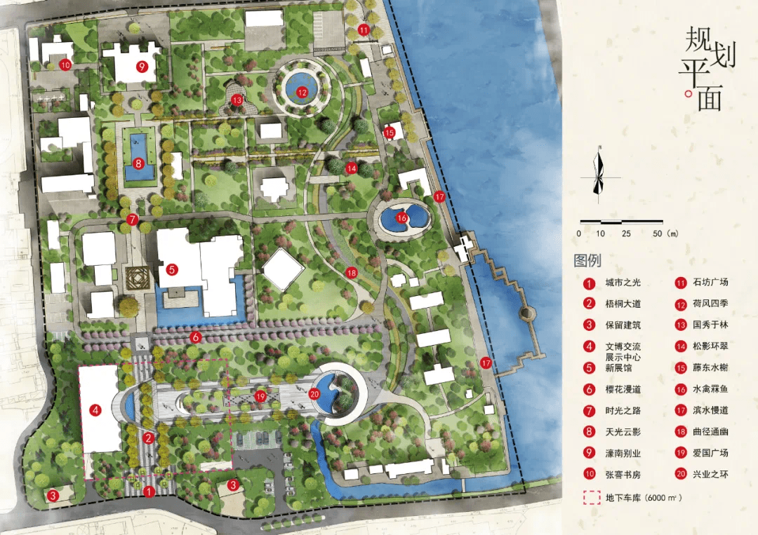 图 | 南通博物苑 总平规划图目前已完成项目建议书,并报送市发改委