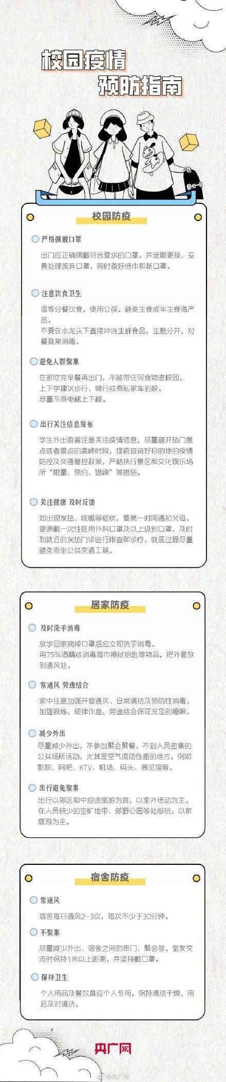 省份|在校生注意！校园疫情预防指南请查收