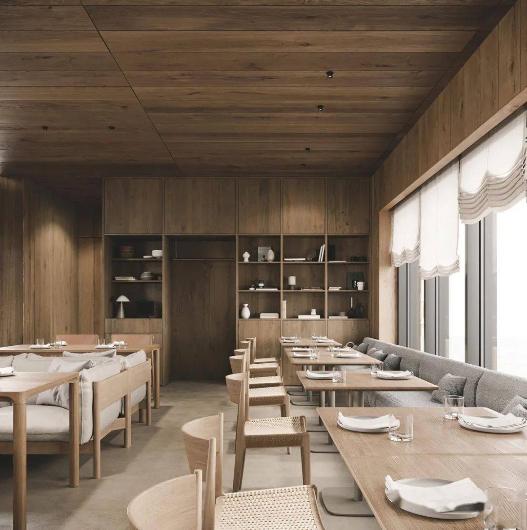原木风餐厅设计自然柔和