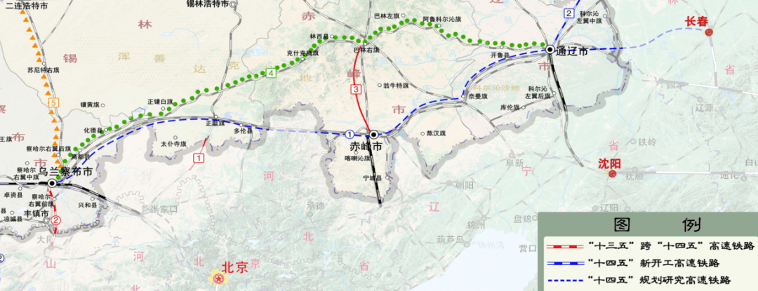 内蒙古高铁规划线路图图片