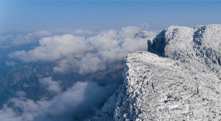 金佛山北坡雪景图片