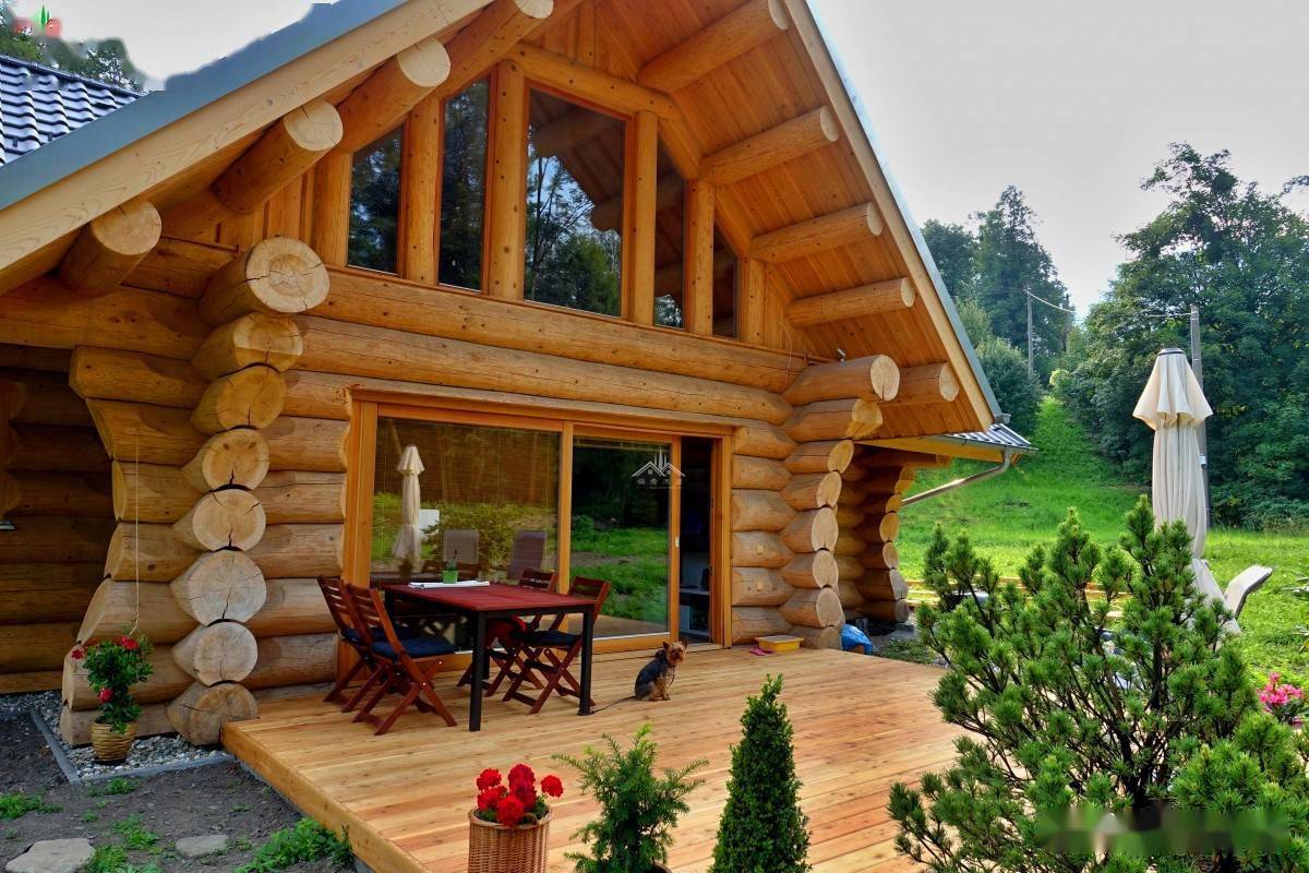 这4款120平方左右的圆形原木头建造的小木屋别墅冬天最合适住