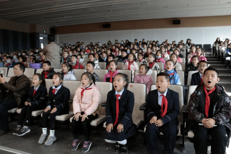 宝鸡高新凤师实验小学师生热议由市图书馆文化志愿者团队演出的红色