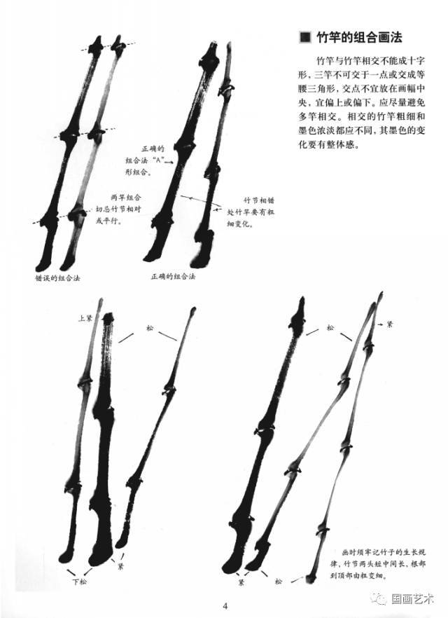 100幅写意国画竹子内附教程