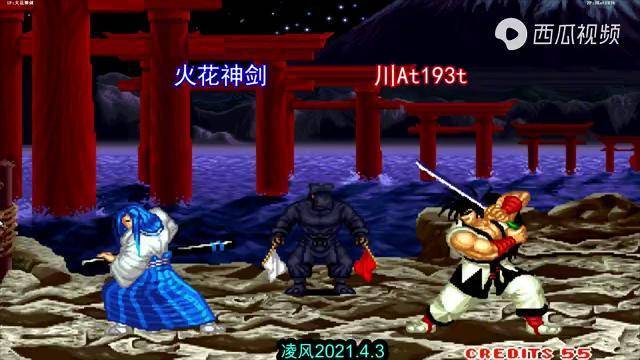 侍魂2第一橘右京霸气31连胜顶级霸王丸孤注一掷终结火花神剑