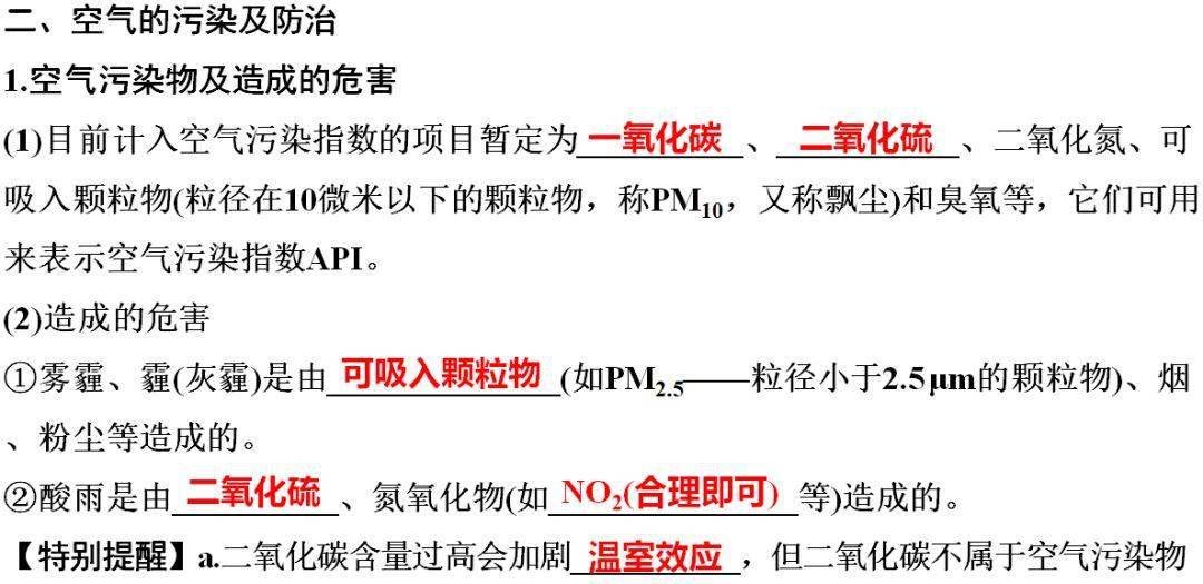 识别|初中化学全册重要知识梳理，含高频命题点整理（1-7单元）