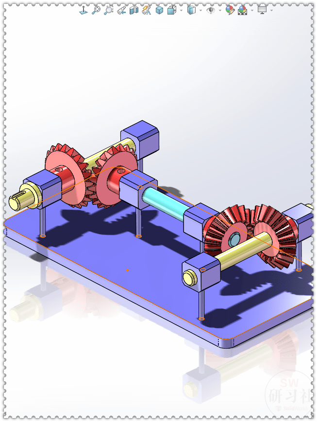 用solidworks制作的锥齿轮传动