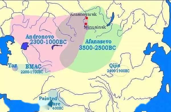 4000年至3500年前,居住在中亚到新疆地区中部及以北地区的安德罗诺沃