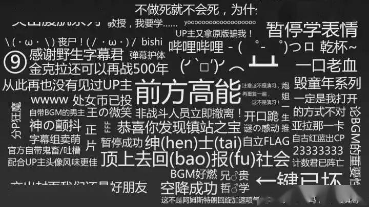 b站公布2021年度弹幕