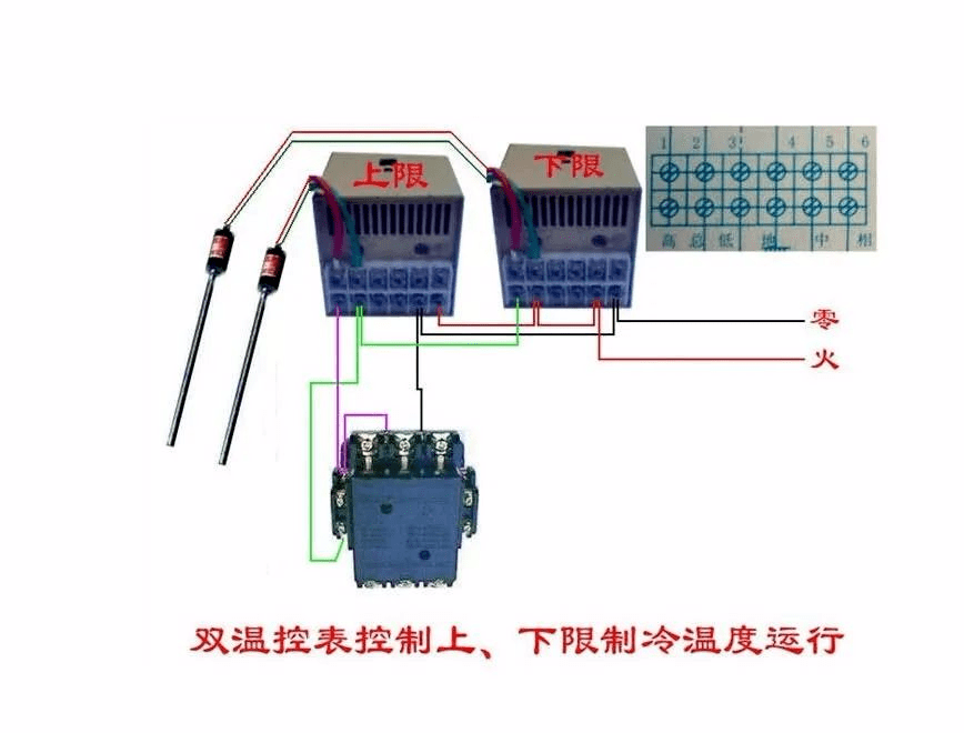 三线热电偶接线实物图图片