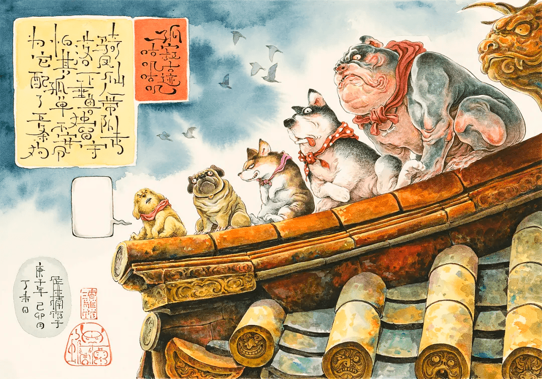 这画功真不是盖的85后大佬笔下的神兽世界网友像看一场大片