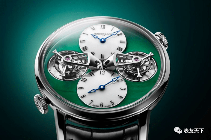 帝王般的尊爵享受 : arnold & son双陀飞轮两地时间-翡翠珍藏腕表