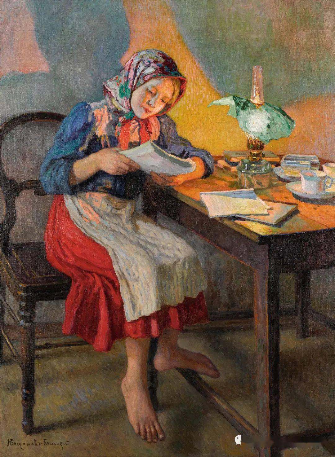 nikolay·bogdanov·belsky(1868-1945)俄国画家.