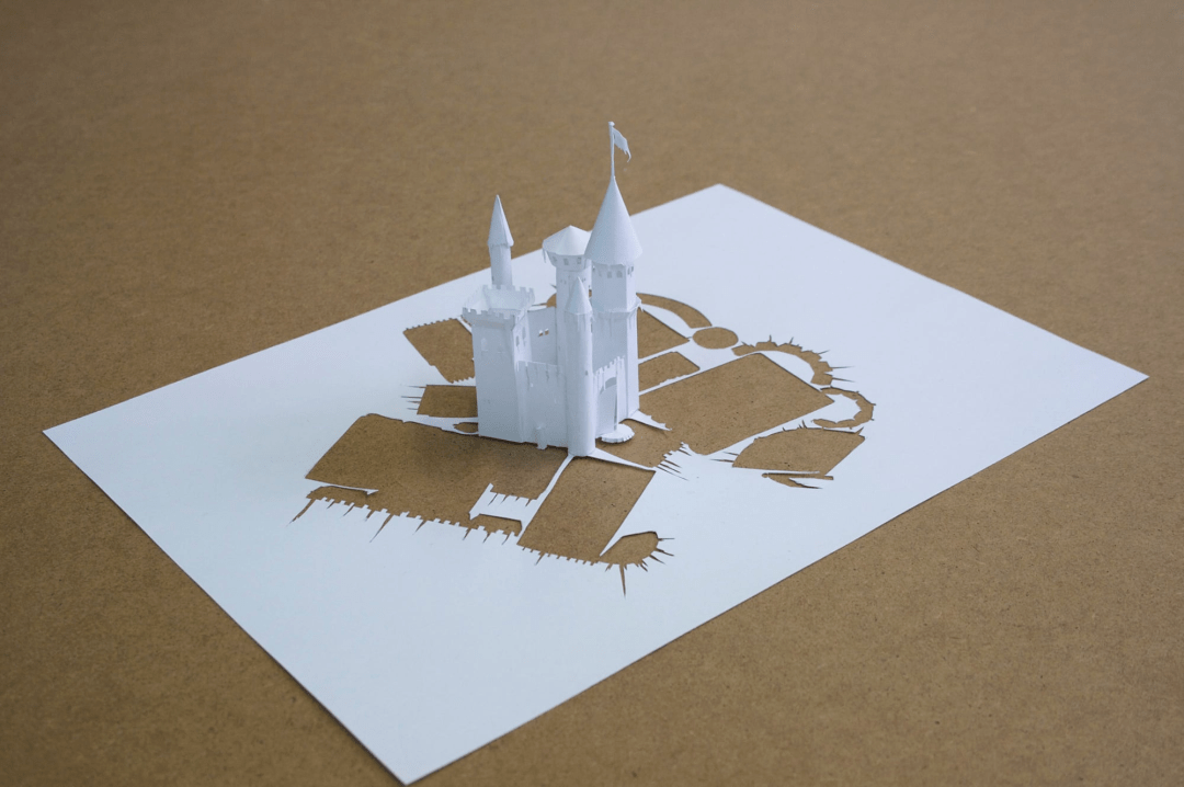 用彩纸做城市雕塑图片