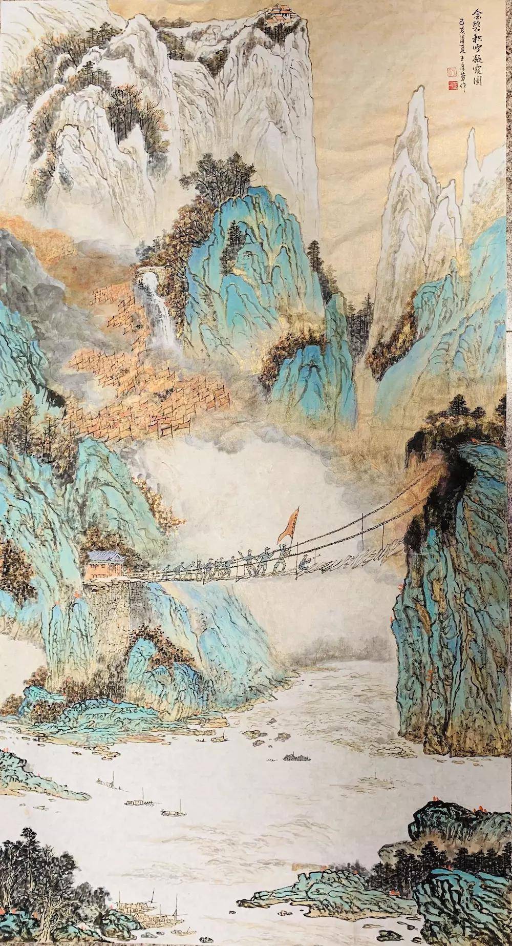 一片冰心在玉壶一一大风堂女画家王彦芬作品欣赏_色彩_艺术_山水画