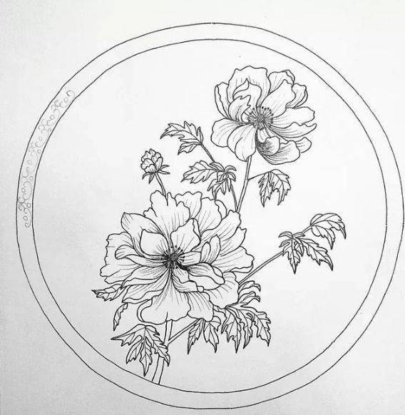 黑白线稿手绘教程绝美古风线描好看到让你尖叫这样画不信撩不到你