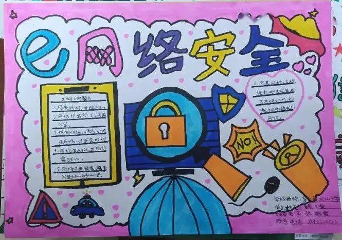 "网络安全为人民,网络安全靠人民"少年儿童手抄报大赛作品第二期展播