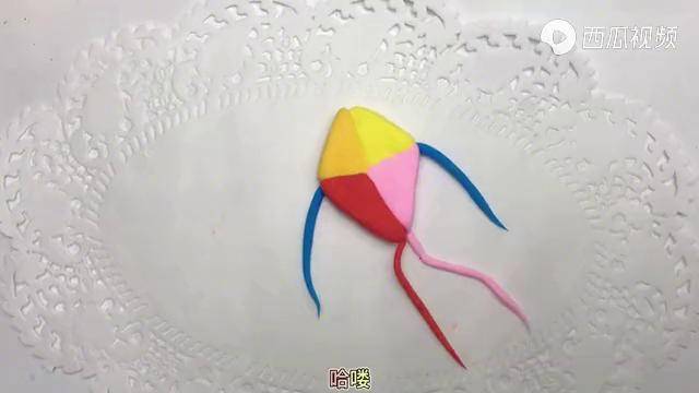 儿童亲子手工粘土风筝春天你放风筝了吗用粘土做出你的风筝