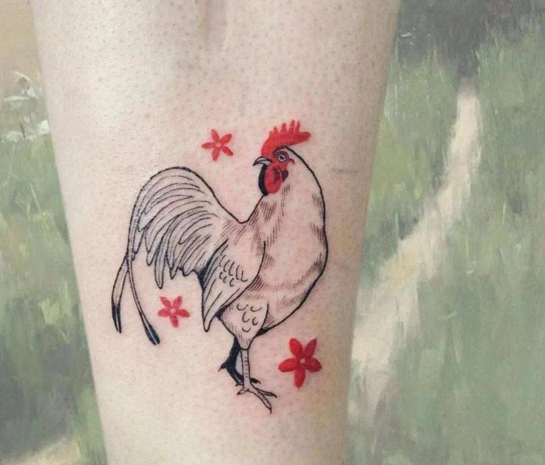 公鸡纹身寓意图片