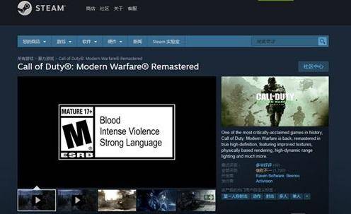 使命召唤在steam上叫什么
