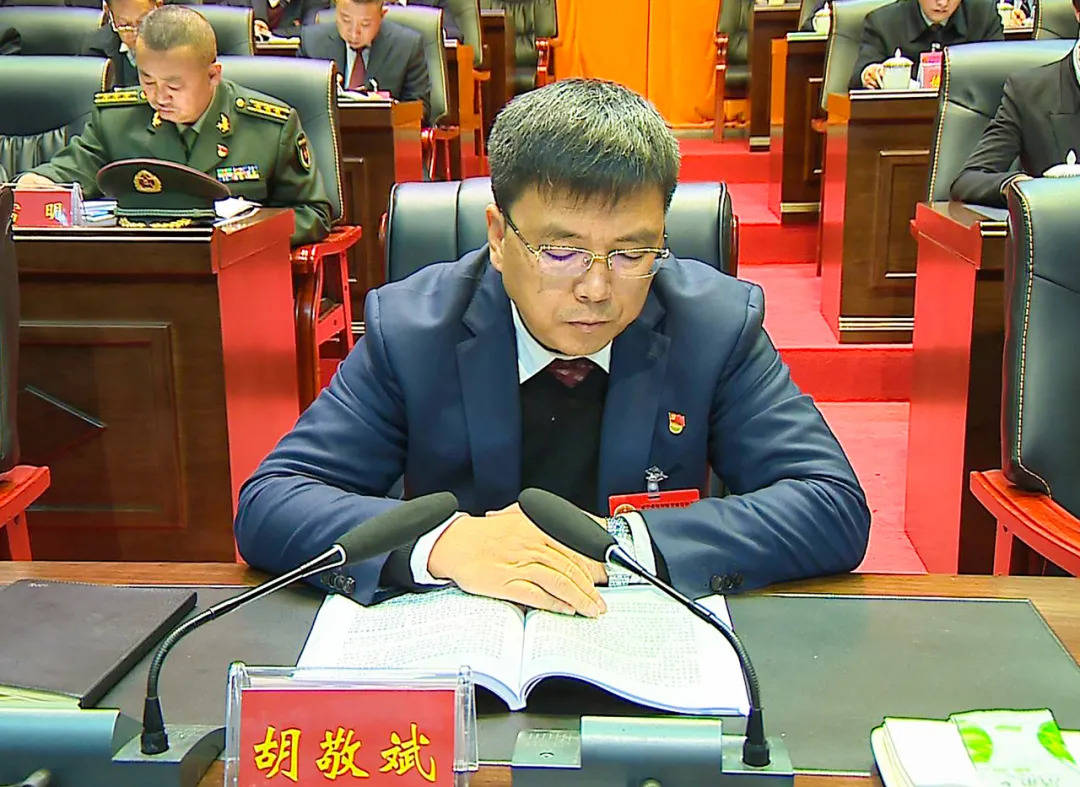 在热烈的掌声中,县委副书记,县长邓林代表威宁县第十七届人民政府向
