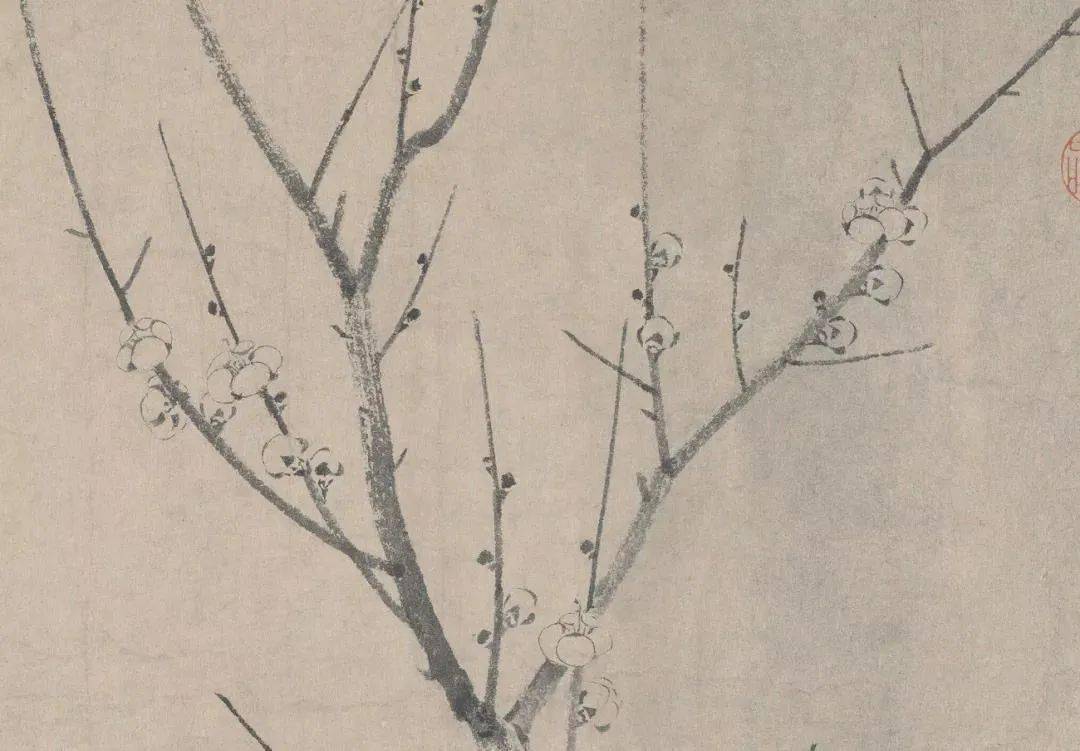 艺赏扬无咎笔下的墨梅图极尽朴素的美