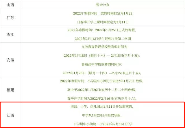 时间|江西多地放假时间出炉！还有一项重要通知！