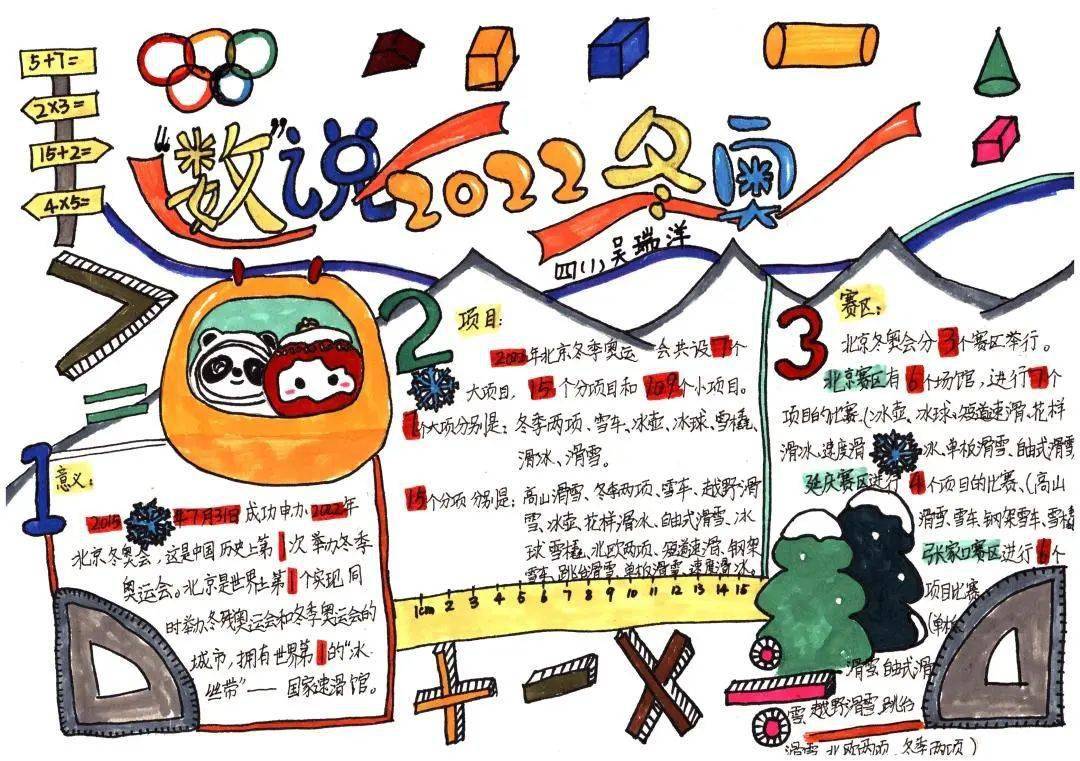 北京冬奥数学小报图片