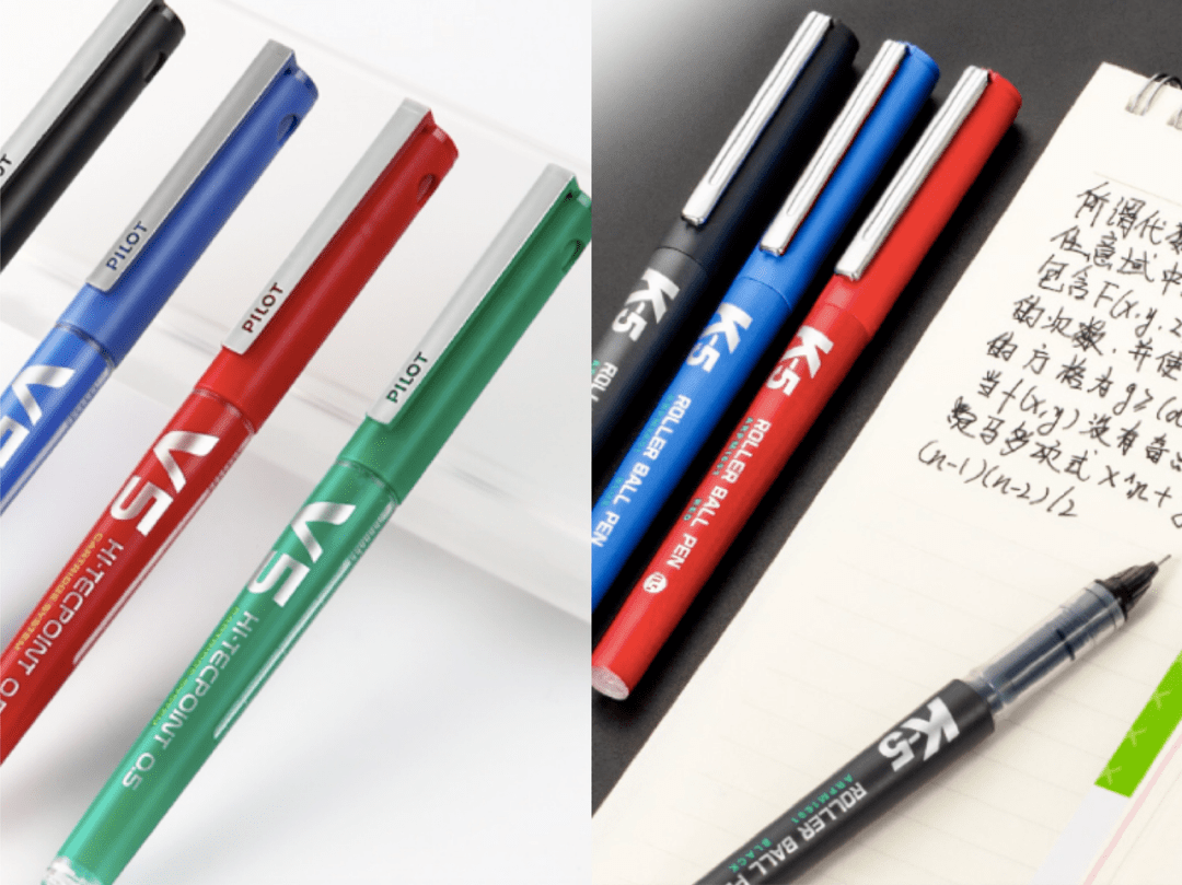 (右:百乐v5签字笔,右:晨光k5签字笔,图源:电商平台截图)晨光在产品