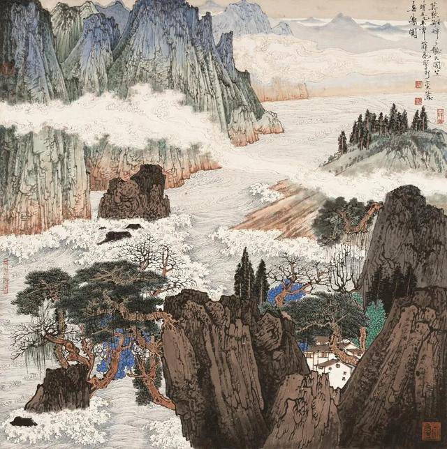 赋彩制形,山外看山——薛亮山水画风探微_太行_观者_符号