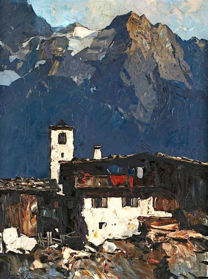 奥地利画家穆利的山村油画无言之美你想住在这里吗
